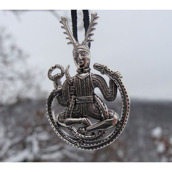 CERNUNNOS, stříbrný amulet. stříbro (925)
