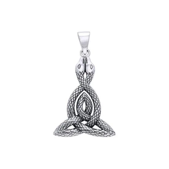Celtic Snake Pendant Sterling Silver