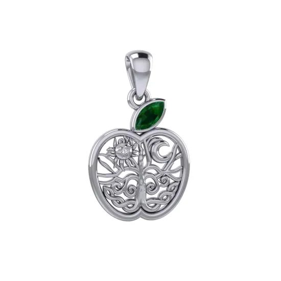 Celtic Apple with Tree of Life, silver pendant