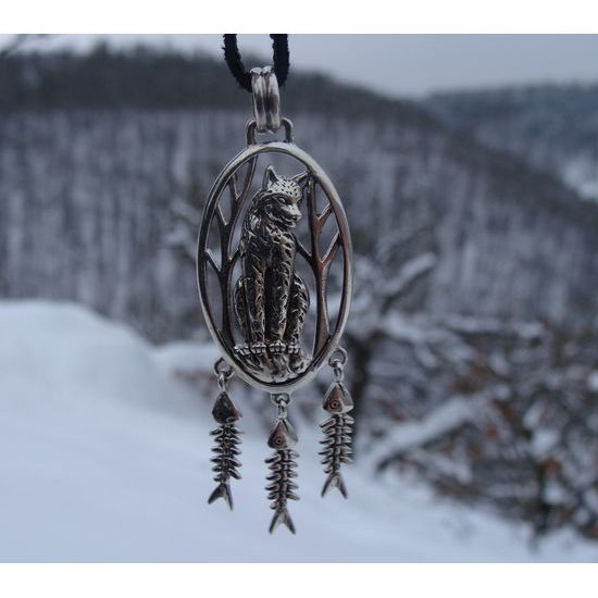 Lynx Sterling Silver Pendant