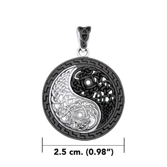 JING JANG, stříbrný talisman, Ag 925