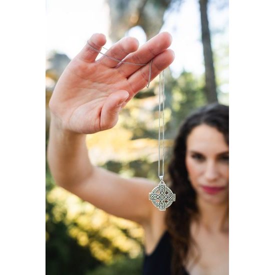 KELTSKÝ KŘÍŽ, silný stříbrný přívěsek