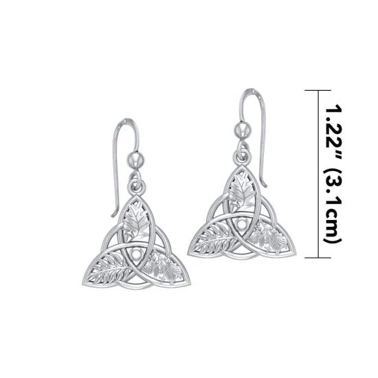 Silver Oak Ash Thorn Earrings