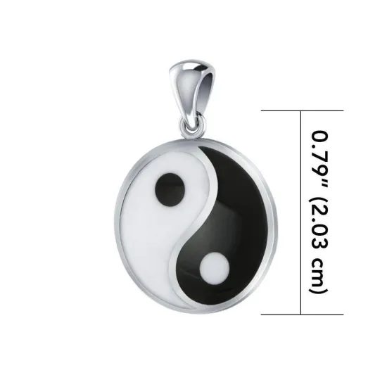Jin a Jang, stříbrný přívěsek, Ag 925
