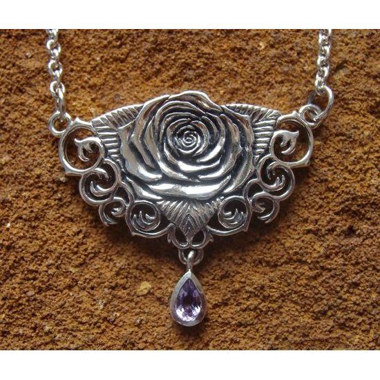 Sacred Rose Sterling Silver Necklace