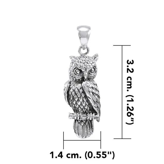 SOVA, stříbrný talisman, Ag 925