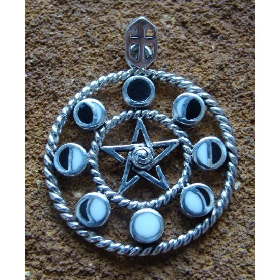 MĚSÍČNÍ FÁZE, stříbrný talisman