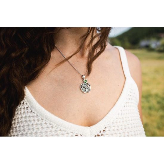 Celtic Apple with Tree of Life, silver pendant