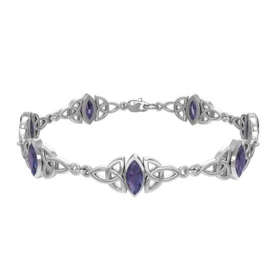 Eire Sterling Silver Bracelet With Amethyst