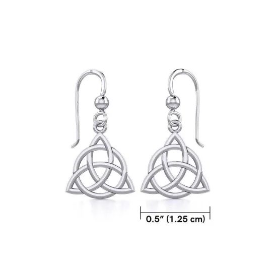 Triquetra – stříbrné keltské náušnice