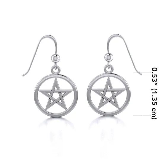 Silver Pentacle Earrings