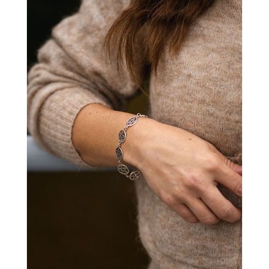 Pentacles Sterling Silver Bracelet