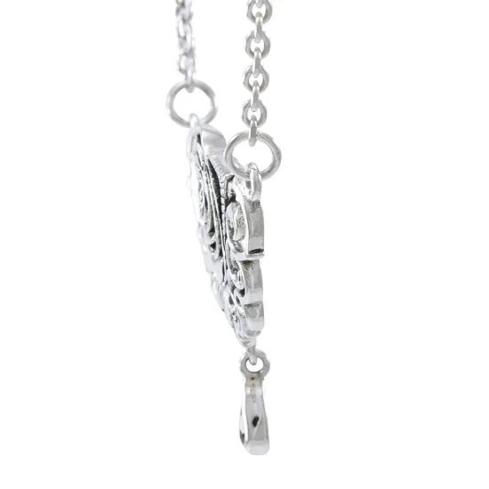 Sacred Rose Sterling Silver Necklace