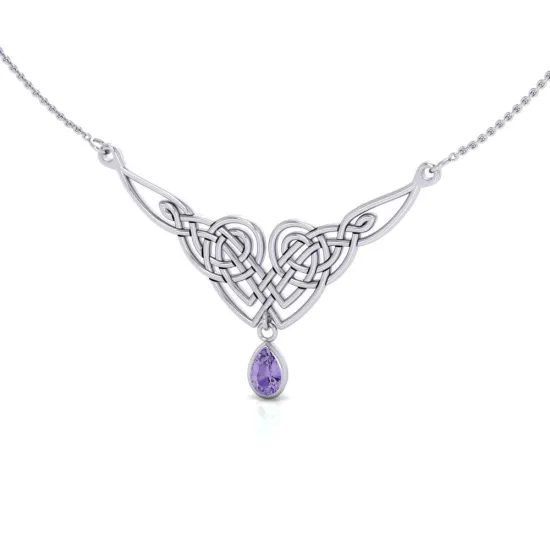 Lady Avalon Silver Necklace With Amethyst