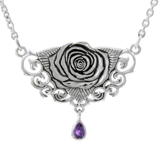 Sacred Rose Sterling Silver Necklace
