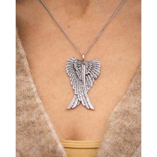 ANDĚLSKÁ KŘÍDLA, masivní stříbrný závěs, Ag 925, 11,9 g