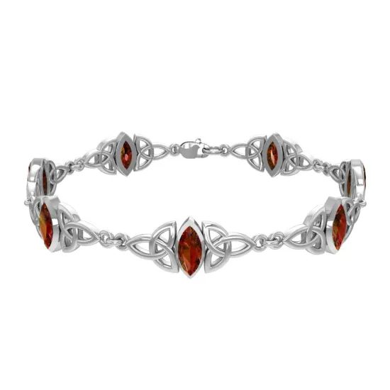 Eire Silver Bracelet With Garnets