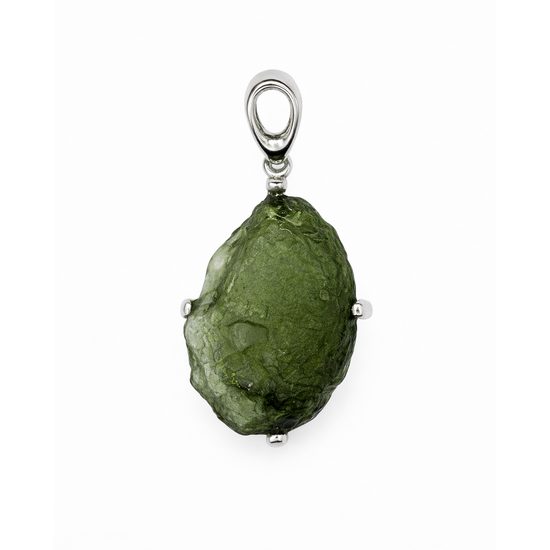 Stříbrný přívěsek s vltavínem 3,3g