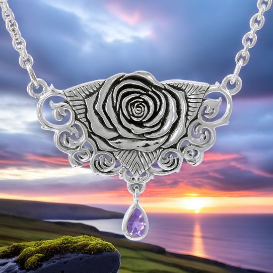 Sacred Rose Sterling Silver Necklace