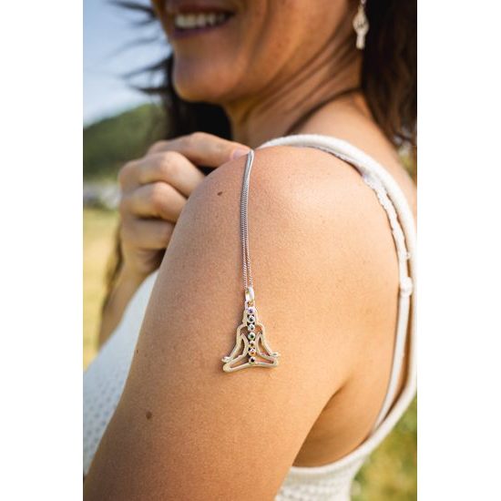 BUDDHA, čakrový přívěšek, Ag 925