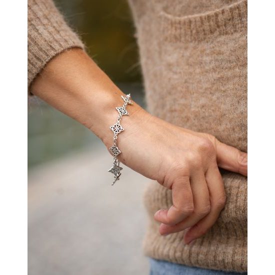 UZLY ŽIVOTA, stříbrný náramek, Ag 925, 9 g