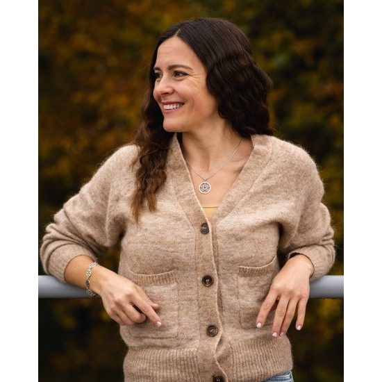 Pentagram v kruhu stříbrný přívěsek