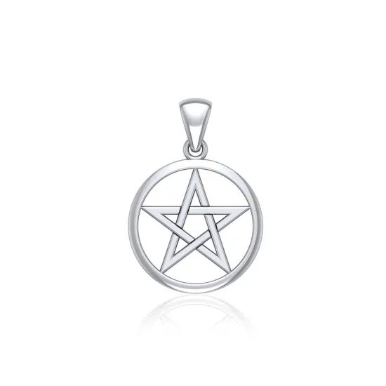 Stříbrný přívěsek pentagram