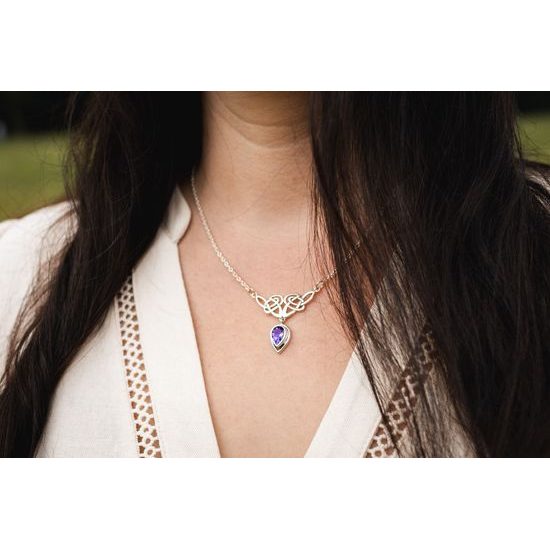 VIOLETTA, náhrdelník s ametystem, Ag 925