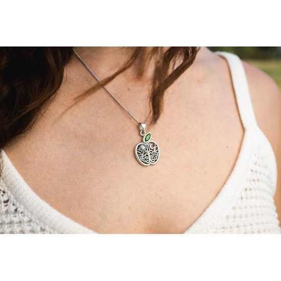 Celtic Apple with Tree of Life, silver pendant