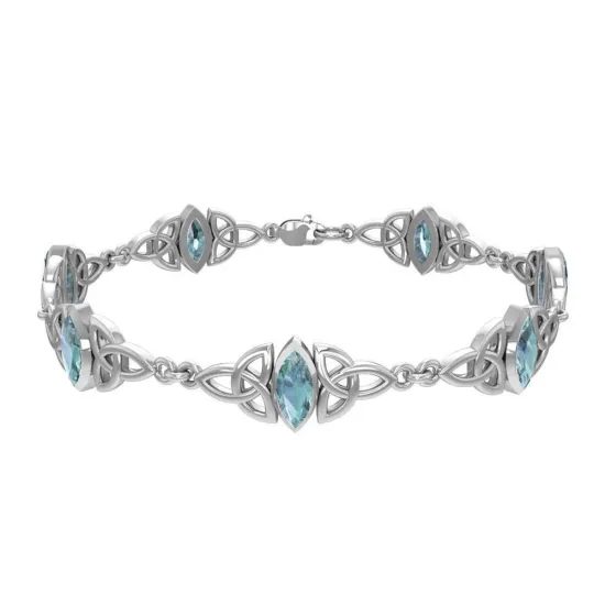 EIRE Silver Bracelet with Blue Topaz