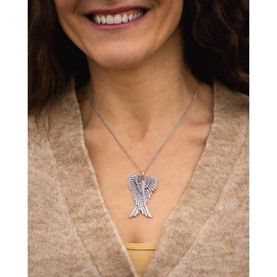 ANDĚLSKÁ KŘÍDLA, masivní stříbrný závěs, Ag 925, 11,9 g