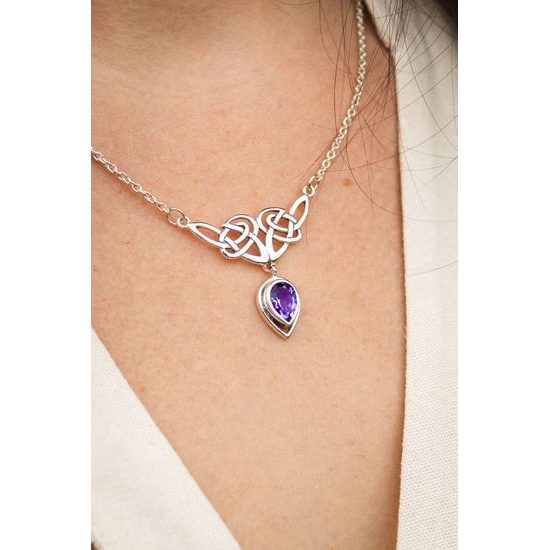 VIOLETTA, náhrdelník s ametystem, Ag 925