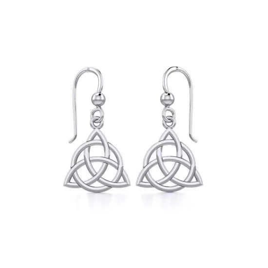 Triquetra – stříbrné keltské náušnice