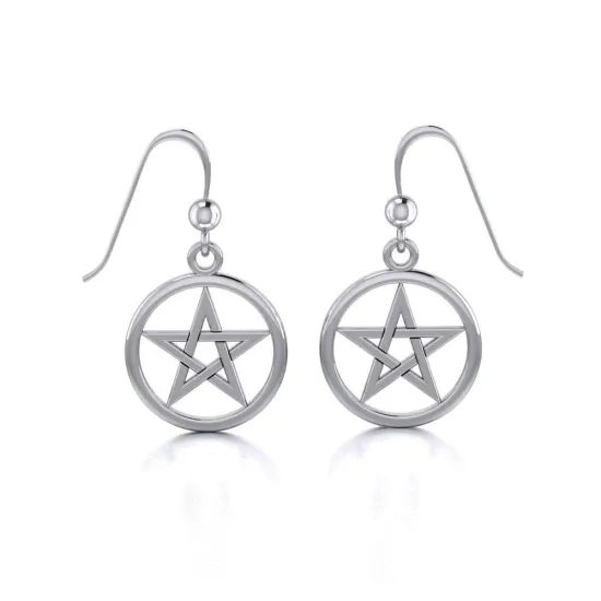 Silver Pentacle Earrings