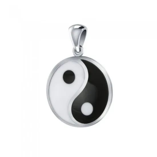 Jin a Jang, stříbrný přívěsek, Ag 925