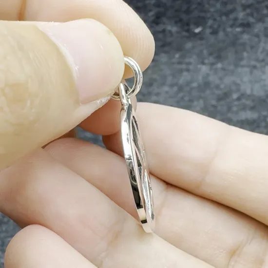 TEMPLÁŘSKÝ KŘÍŽ, stříbrný amulet, Ag 925