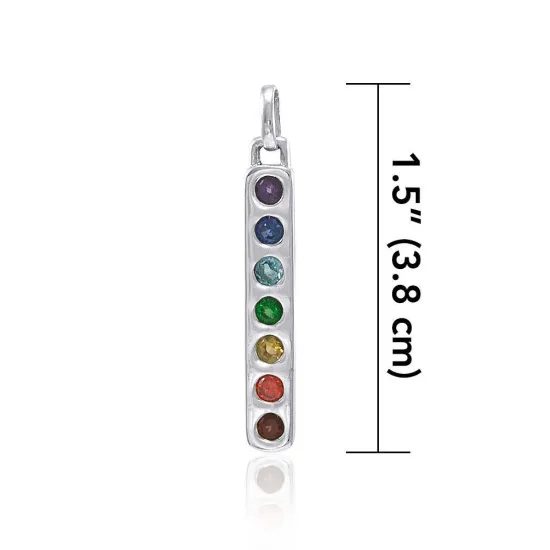 Čakrový stříbrný přívěšek