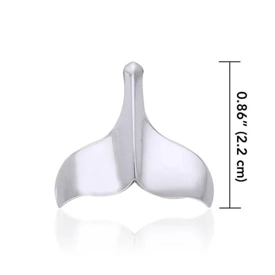 Whale Tail Sterling Silver Pendant