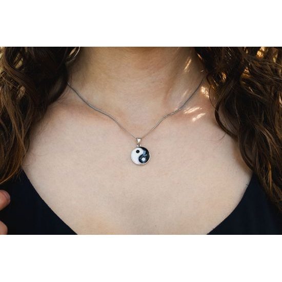 Yin and Yang Sterling Silver Pendant