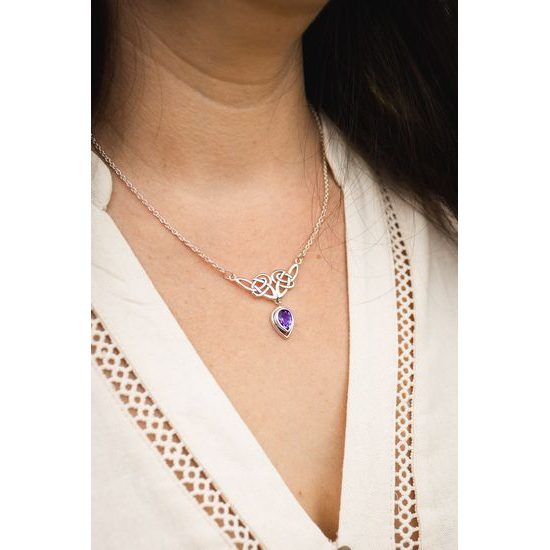 VIOLETTA, náhrdelník s ametystem, Ag 925