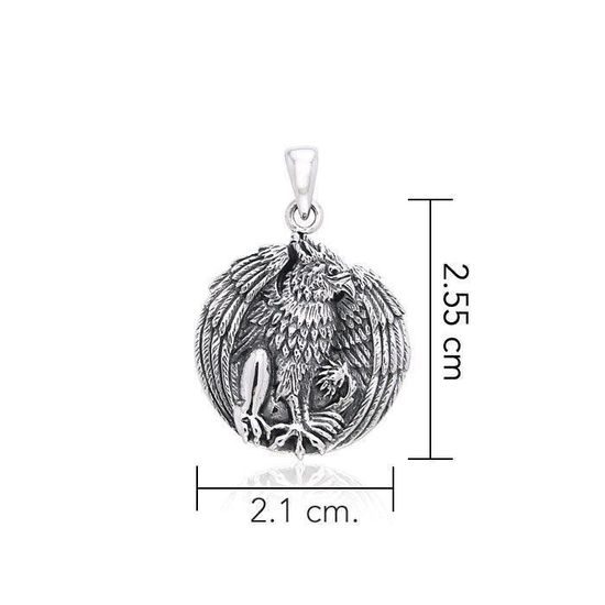 GRYF, stříbrný talisman, Ag 925