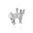 Knotted Cat Silver Pendant