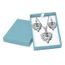 Scottish Thistle Silver Pendant Earrings Chain Set