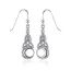 Celtic Moon Silver Triquetra Earrings