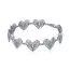 KELTSKÁ SRDCE, stříbrný náramek, Ag 925