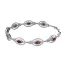 Knotted Silver Bracelet With Garnets