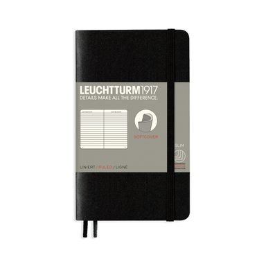 Carnet de poche LEUCHTTURM1917 Pocket Softcover Notebook - A6, couverture souple, ligné, 123 pages