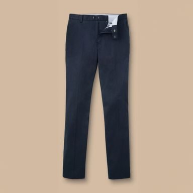Charles Tyrwhitt Natural Stretch Twill Trousers — Charcoal