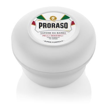 Savon à raser Proraso White pour peaux sensibles - thé vert (150 ml)