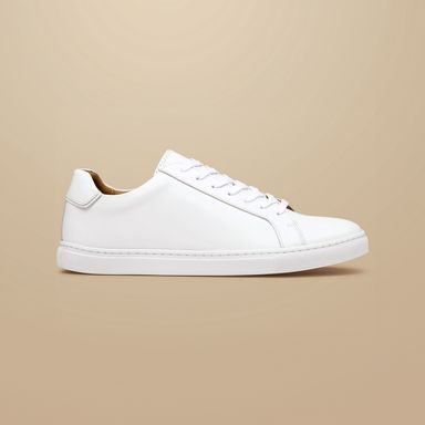 Charles Tyrwhitt Leather and Suede Sneakers — Cream